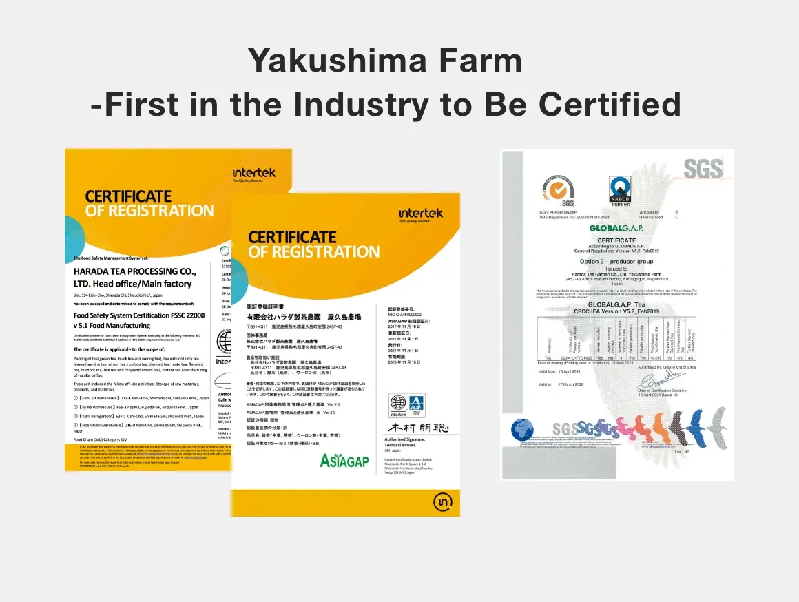 Industry-first certification at our Yakushima farm